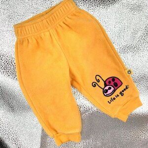 LIFE IS GOOD Fleece Pants Ladybug Soft Comfy 0-3mo